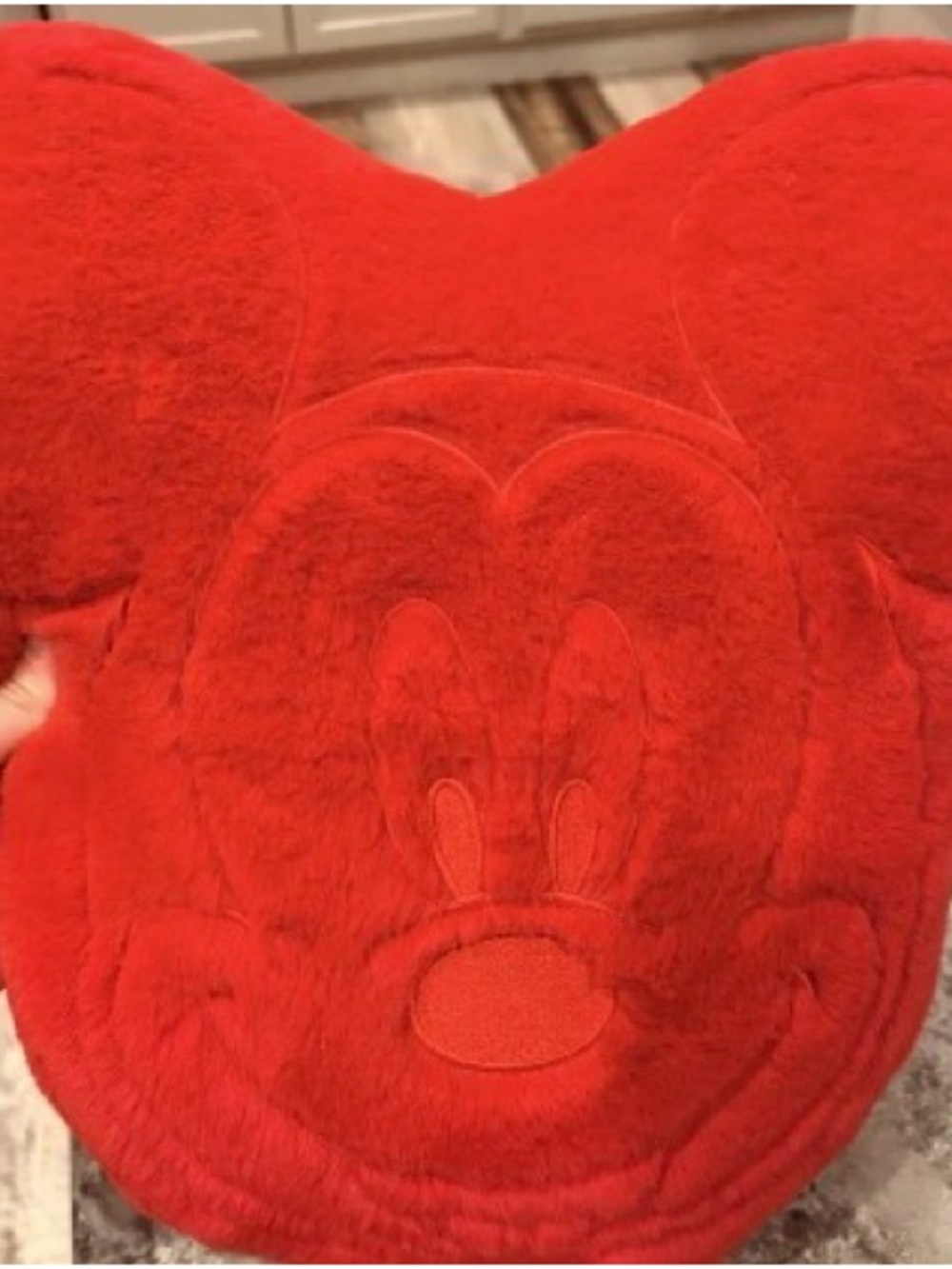 Red Plush Kids Character Pillow - Soft Comfort